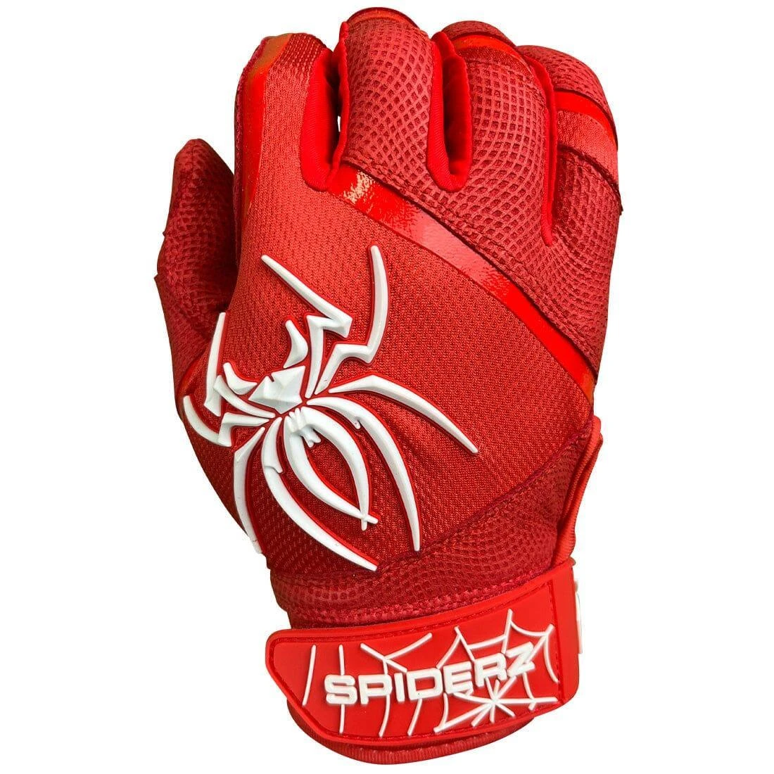2023 Spiderz Pro Model Batting Gloves: Red/White - Image 2