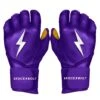 Bruce Bolt PREMIUM PRO Long Cuff Batting Gloves: Purple